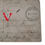 Karta List z Frontu 1915 rok Polak 84 Dywizja Piechoty powiat Rybnik