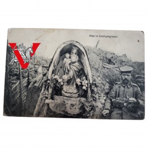Our Lady in the Trenches, 31st Infantry Regiment Pole Card from the Western Front 1916
