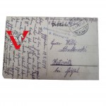 3 Schlesisches Infanterieregiment Nr. 156 9. Kompanie, Karte vom Frontpfahl Kattowitz 1915