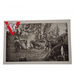 Polish Legions, 2nd Uhlan Regiment, By the Fire, Camp in the Woods, Supreme National Committee 1915