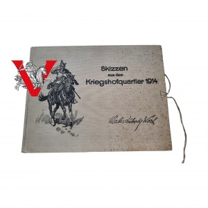 Legionáři polští Podhale Nowy Targ Velitelství Album 1914 s autogramem malíře LUDWIGA KOCHA