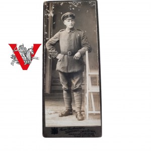 Cardboard Photograph, Wąbrzeźno Briesen East Prussia, Soldier circa 1914