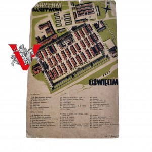 Obóz Koncentracyjny Oświęcim, Mapka 1948 , podpis Więźnia Obozu