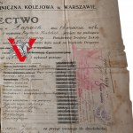 Dyplom Świadectwo Szkoła Kolejowa w Warszawie 1931