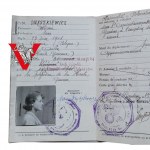 Maria Onyszkiewicz Kurierka AK, Francuska Legitymacja Wojskowa Przepustka Francja 1944 r