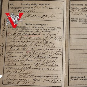 Książeczka Wojskowa , Gwiazda Przemyśla, Krzyż Obrony Lwowa, Odznaka Orlęta, 37 Pułk Piechoty, Szlak Bojowy od 1 Listopada.