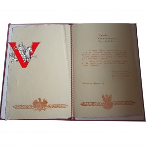 Diploma for Colonel 1979 Signature General Jaruzelski, Colonel Siwiec