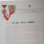 Officers' Training Center, Diploma Colonel Siwiec 1984, signature General Golik
