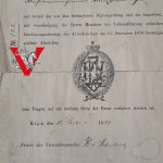 [!!!VALOR RARYTAS / OGROMNY UNIKAT!!!] Rosja Carska , Dyplom nadania Odznaki Politechnika Ryska, 1897, Polski Szlachcic