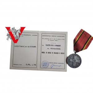 LWP , 1 Armia Wojska Polskiego, Medal za Udział w Walkach o Berlin z legitymacją