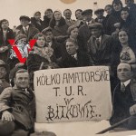 Bitków, Kopalnia Ropy Naftowej, Koło Amatorskie TUR 1930, w tle Szyby Naftowe