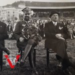 Oficer 2 Pułku Strzelców Podhalańskich z Dostojnymi Gośćmi, min Tadeusz Sulmirski, Zjazd Górski w Sanoku 1936