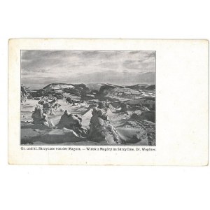 (BIELSKO-Biała). Blick von Magóra auf Skrzyczne.