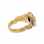 Pierścionek w typie mourning ring, Anglia, Londyn, 1848 r., styl wiktoriański