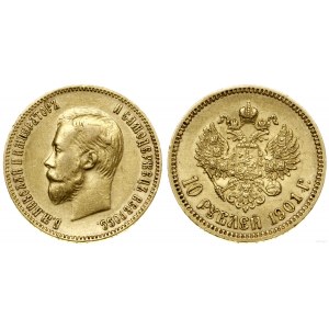 Rosja, 10 rubli, 1901 (Ф•З), Petersburg