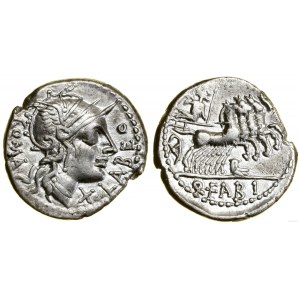 Republika Rzymska, denar, 124 pne, Rzym