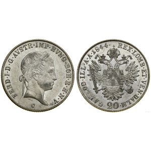 Austria, 20 krajcarów, 1844 C, Praga
