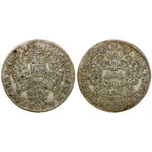 Niemcy, 8 szylingów (1/2 marki), 1727 IHL, Hamburg