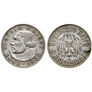 Niemcy, 5 marek, 1933 A, Berlin