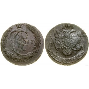 Rosja, 5 kopiejek, 1787 EM, Jekaterinburg