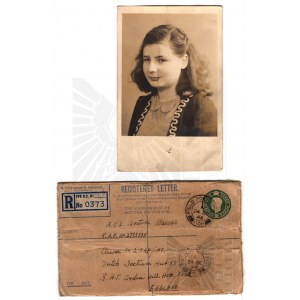 PSZnZ Envelope with a Photo of a Girl from the Polish Airman PSP