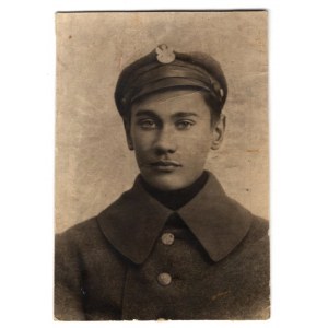 II RP Fotografia di ritratto Primi anni dell'esercito polacco Aquila wz. 17