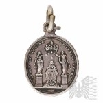XVII Wiek Francja Ludwik XIV - Medal Pamiątka Koronacji (?) 1654 rok “LUMEN DE LUMINE DE LUMINE NUMEN”
