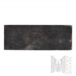 Plaque commémorative de Wladyslaw Gomulka pour la République populaire de Pologne