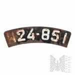 II RP - Polska Wojskowa Tablica Rejestracyjna motocykla (Okręg Białystok)