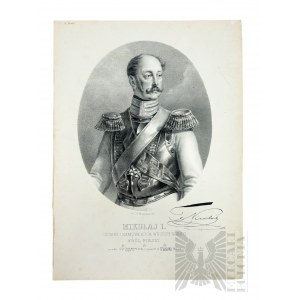 19th Century Graphic Arts Alexander Lesser ( Nicholas I Emperor and Self-Ruler of All-Russia King of Poland )