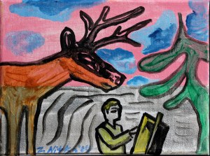 Zdzisław Nitka (1962), Malarz i jeleń