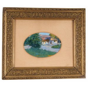 Bronisława RYCHTER-JANOWSKA (1868-1953), Przed dworkiem (1919)