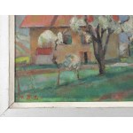 Miron DUDA (1893-1950), Pejzaż z kwitnącym drzewem