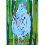Edward DWURNIK (1943-2018), Niebieski tulipan (2018)