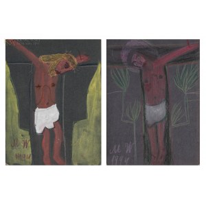 Marianna WIŚNIOS (1909 (?)-1996), Ukrzyżowany - zestaw dwóch prac (1994)