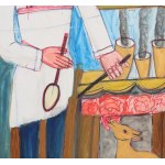 Marianna WIŚNIOS (1909 (?)-1996), Codzienna praca - zestaw trzech prac (1994)