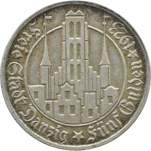 Freie Stadt Danzig, 5 florins 1923, église St Mary, Utrecht