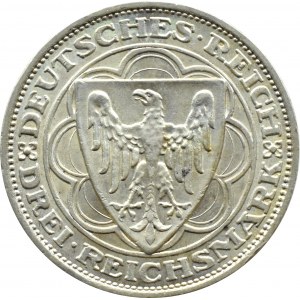 Republika Weimarska, 100 lat portu w Bremie, 3 marki 1927 A, Berlin, UNC