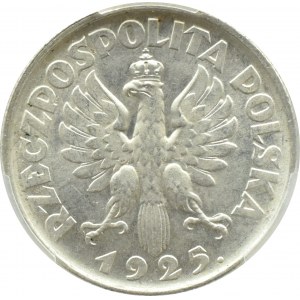 II RP, Spikes, 1 zloty 1925, London, PCGS MS63