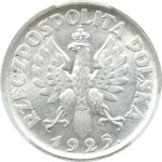 II RP, Spikes, 1 zloty 1925, London, PCGS MS63