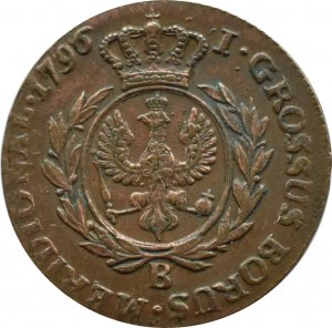 South Prussia, Frederick William, 1 penny 1796 B, Breslau
