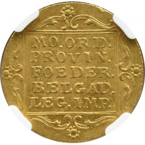 Kingdom of the Netherlands, Willem I, ducat 1814, Utrecht, NGC AU55