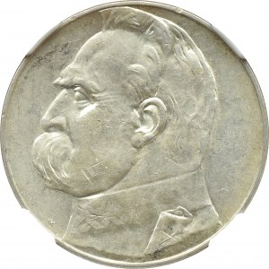 II RP, Jozef Pilsudski, 5 zloty 1938, Warsaw, NGC AU58