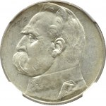 II RP, Jozef Pilsudski, 5 zloty 1938, Warsaw, NGC AU58