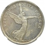 II RP, Nike, 5 złotych 1927, Warszawa, PRÓBA, NGC PROOF