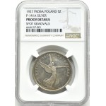 II RP, Nike, 5 złotych 1927, Warszawa, PRÓBA, NGC PROOF
