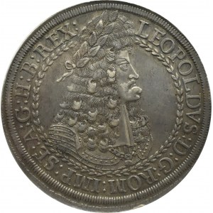 Austria, Tyrol, Leopold I, dwutalar bez daty, Hall, NGC AU55