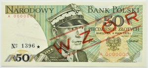 People's Republic of Poland, Gen. K. Świerczewski, 50 zloty 1975 MODEL 1396*, series A, UNC