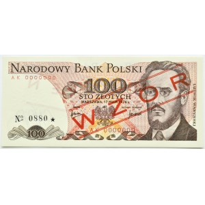 PRL, L. Waryński, 100 zloty 1976, AK series, MODEL No 0880*, UNC