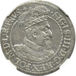 Zygmunt III Waza, ort 1616, Gdańsk, popiersie z kołnierzem, NGC AU Details
